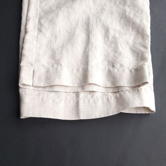 Liz Claiborne Audra Capri Crop Pants Sz 10 100% Linen Beige Chino Trouser - Picture 4 of 12